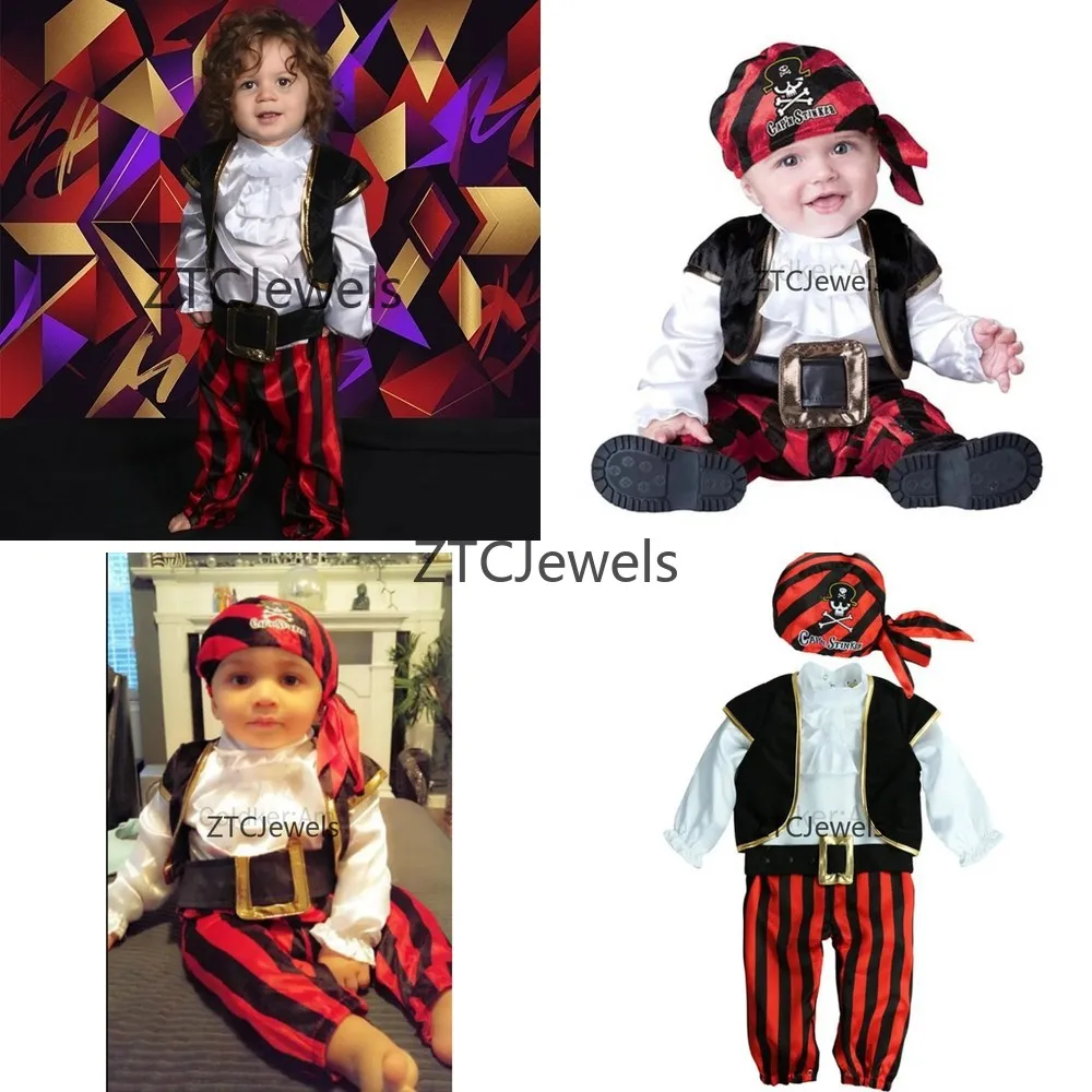 Halloween Pirate Costume for Boys Deluxe Cosplay Outfit Set with Accessories for Kids Toddler Dress Up
Halloween Pirate Costume for Boys Deluxe Cosplay Outfit Set with Accessories for Kids Toddler Dress Up