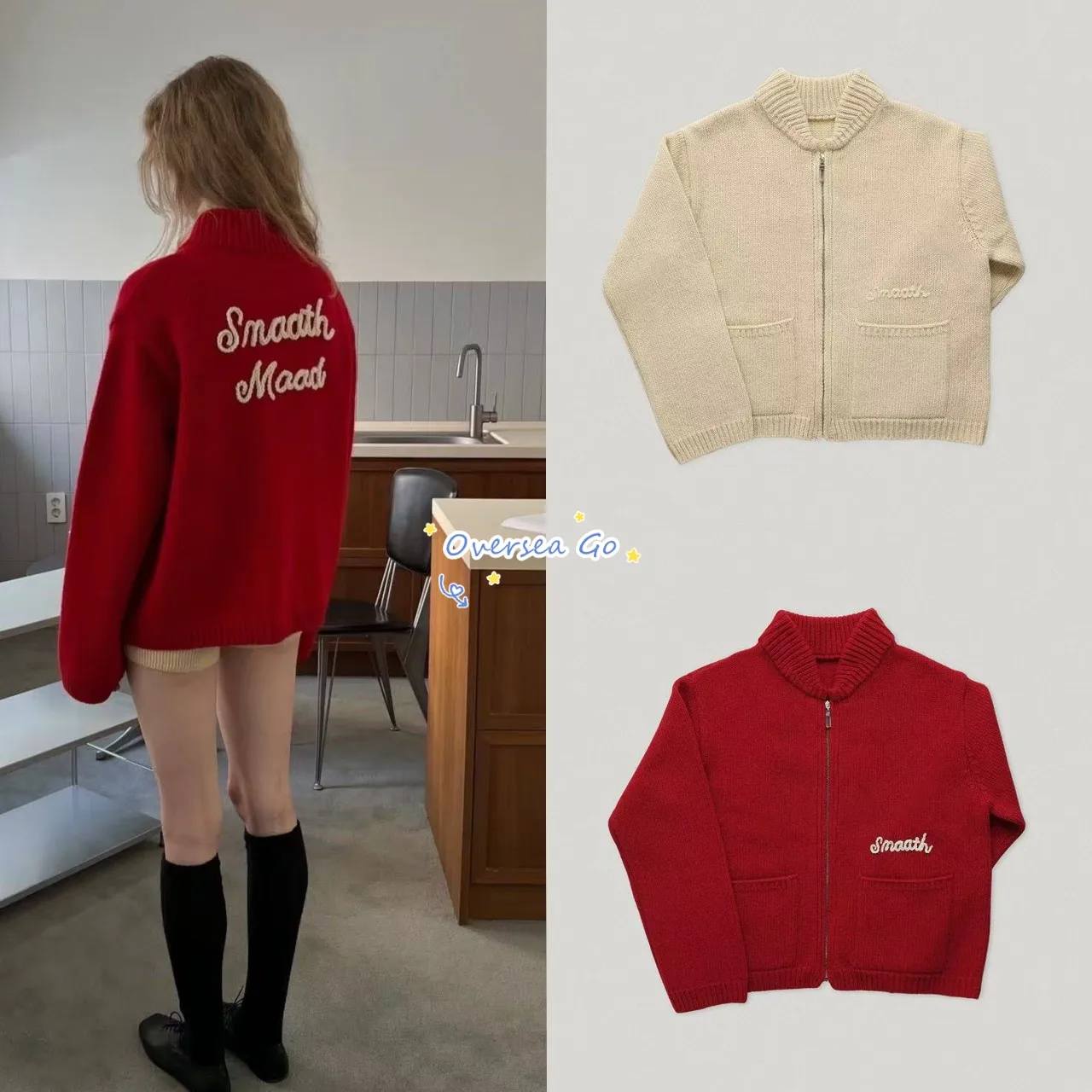 Christmas Atmosphere Smoothmood Women's Knitted Woolen Zipper Cardigan Long Sleeve Letter Print Warm Thermal Outerwear
Christmas Atmosphere Smoothmood Women's Knitted Woolen Zipper Cardigan Long Sleeve Letter Print Warm Thermal Outerwear