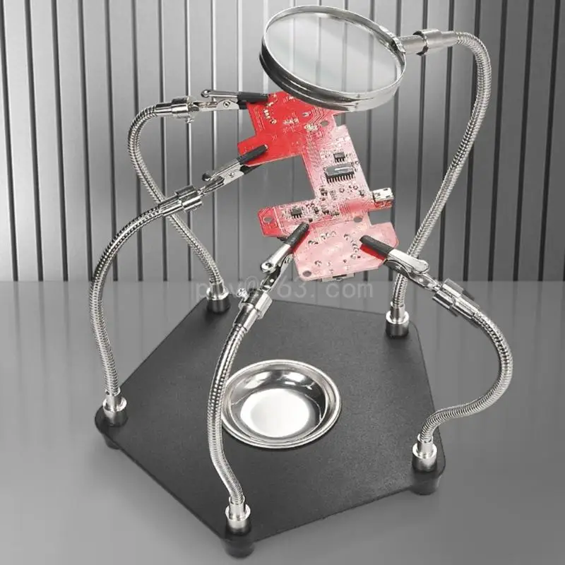 Third Hand Hot AirGun Frame PCB Board Holder HeatGun Stand Helping Hands Soldering Tool 3X LED Glass
Third Hand Hot AirGun Frame PCB Board Holder HeatGun Stand Helping Hands Soldering Tool 3X LED Glass