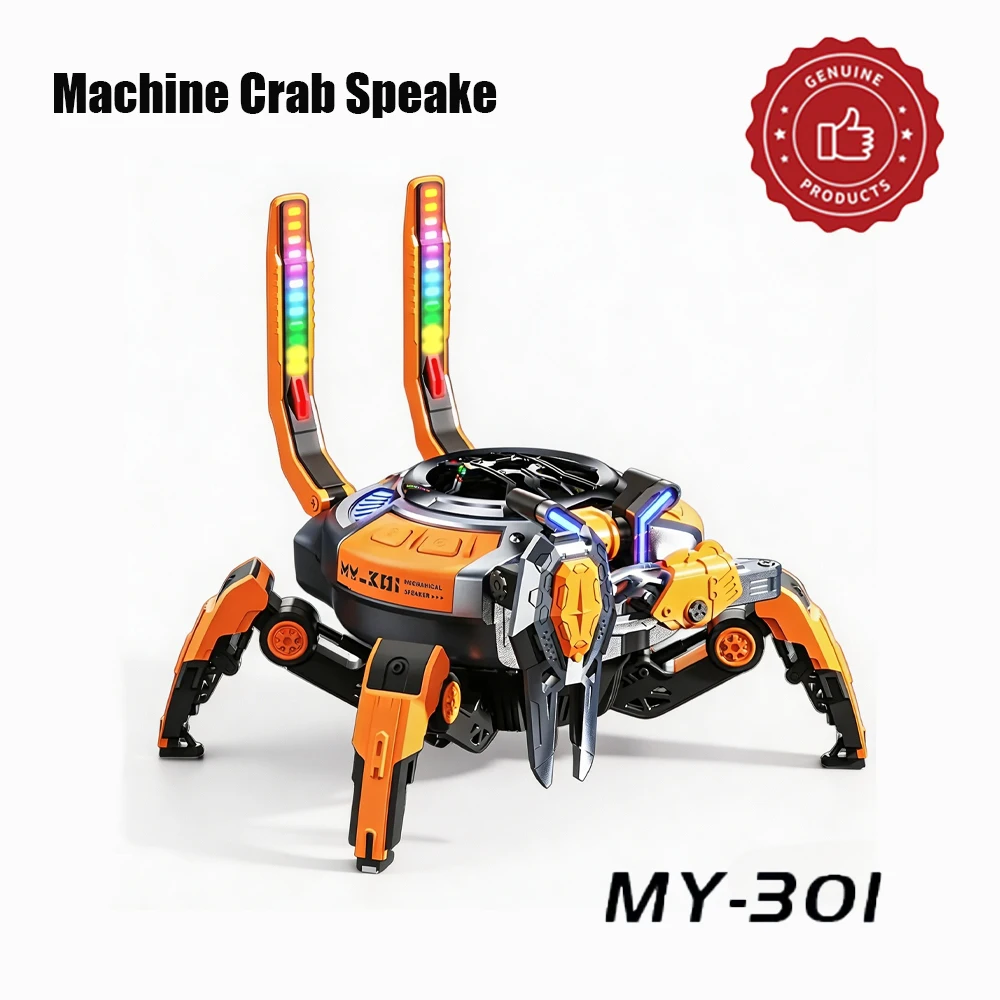 Mechanical Crab Bluetooth Speaker RGB Speaker High-Quality Sound Mechanical Style Cartoon Design Heavy Bass TWS 8H Playtime
Mechanical Crab Bluetooth Speaker RGB Speaker High-Quality Sound Mechanical Style Cartoon Design Heavy Bass TWS 8H Playtime