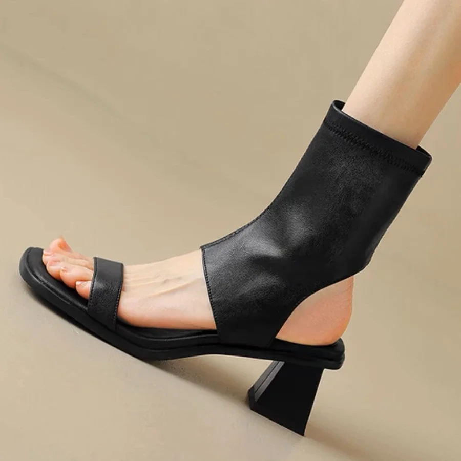 Fashion Women Sandals New Roman Style Solid Color Square Toe Thick Heel Open Toe Slip-on High Top Sandals Brown Long Boots
Fashion Women Sandals New Roman Style Solid Color Square Toe Thick Heel Open Toe Slip-on High Top Sandals Brown Long Boots