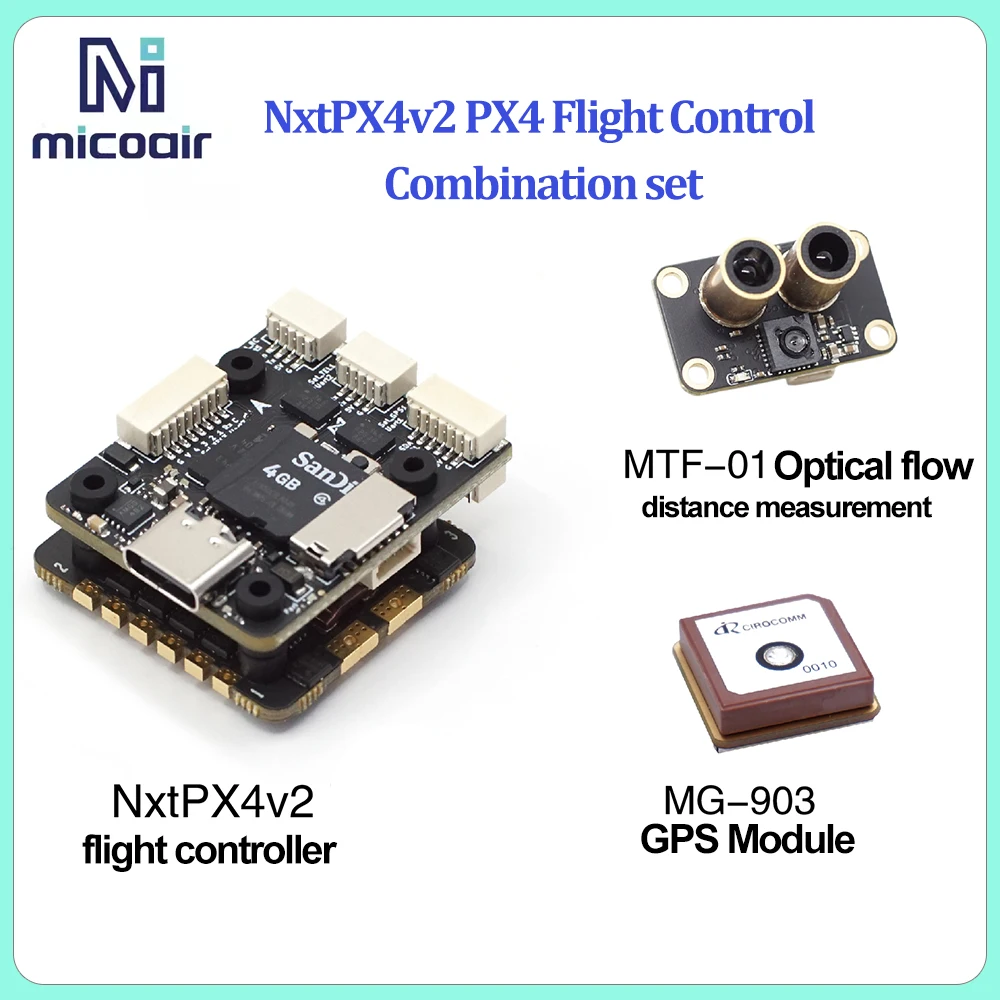 Контроллер полета MicoAir NxtPX4v2 33A 50A H7 FC Dual BMI088 с поддержкой PX4/Ardupilot с 4 ГБ TF-картой для гоночных дронов RC FPV
Контроллер полета MicoAir NxtPX4v2 33A 50A H7 FC Dual BMI088 с поддержкой PX4/Ardupilot с 4 ГБ TF-картой для гоночных дронов RC FPV