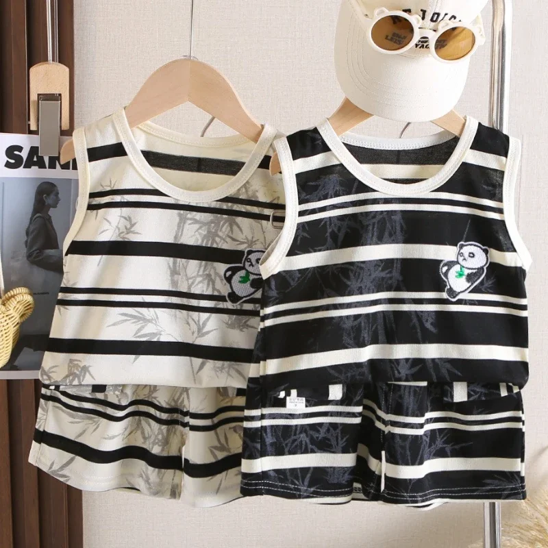 New Summer Fashion Kids Girls Clothing Baby Boys Clothes Children Vest Shorts 2Pcs/Set Infant Striped Costume Toddler Tracksuits
New Summer Fashion Kids Girls Clothing Baby Boys Clothes Children Vest Shorts 2Pcs/Set Infant Striped Costume Toddler Tracksuits