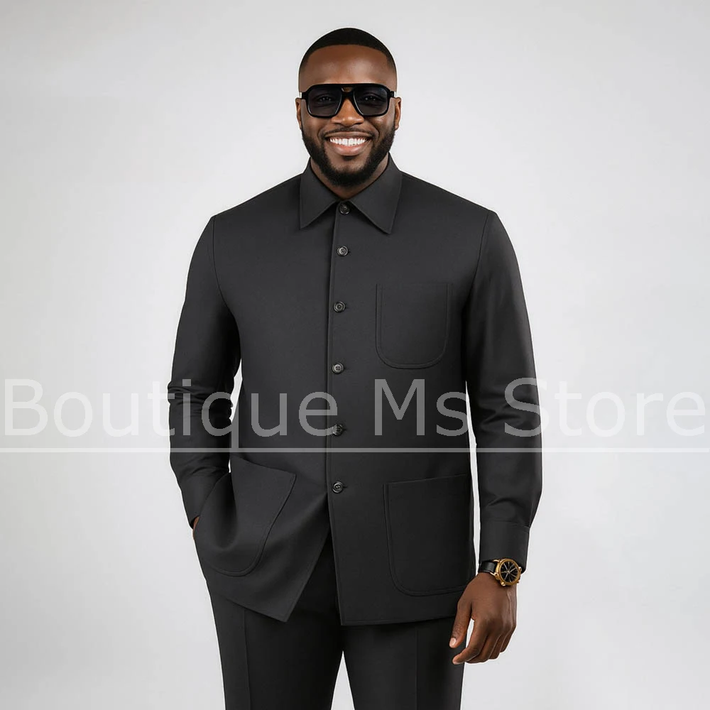 Fashion Men Suit 2 Piece Set Single Breasted Jacket with Pants Formal Business Wedding Party Smart Casual Outfit for Gentleman
Fashion Men Suit 2 Piece Set Single Breasted Jacket with Pants Formal Business Wedding Party Smart Casual Outfit for Gentleman
