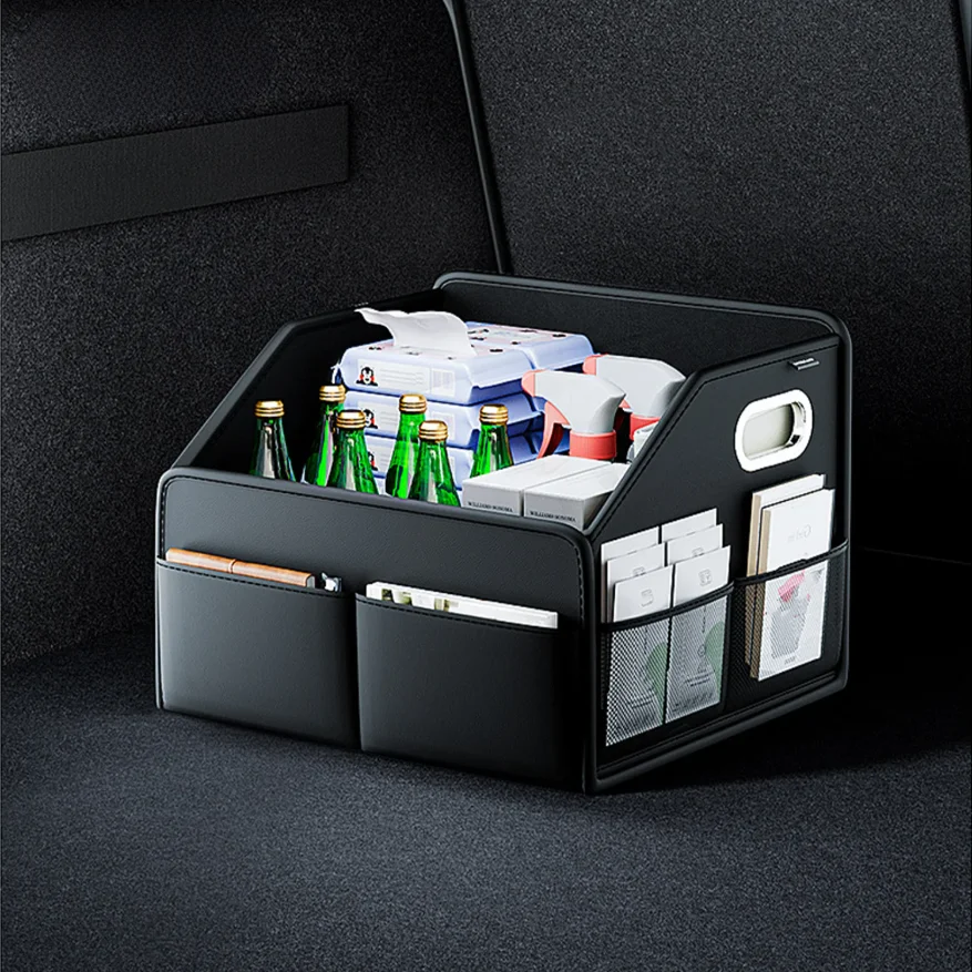 Premium Leather Foldable Car Trunk Organizer - Waterproof Universal Storage Box for SUVs, Sedans & Trucks (22.5L Capacity)
Premium Leather Foldable Car Trunk Organizer - Waterproof Universal Storage Box for SUVs, Sedans & Trucks (22.5L Capacity)