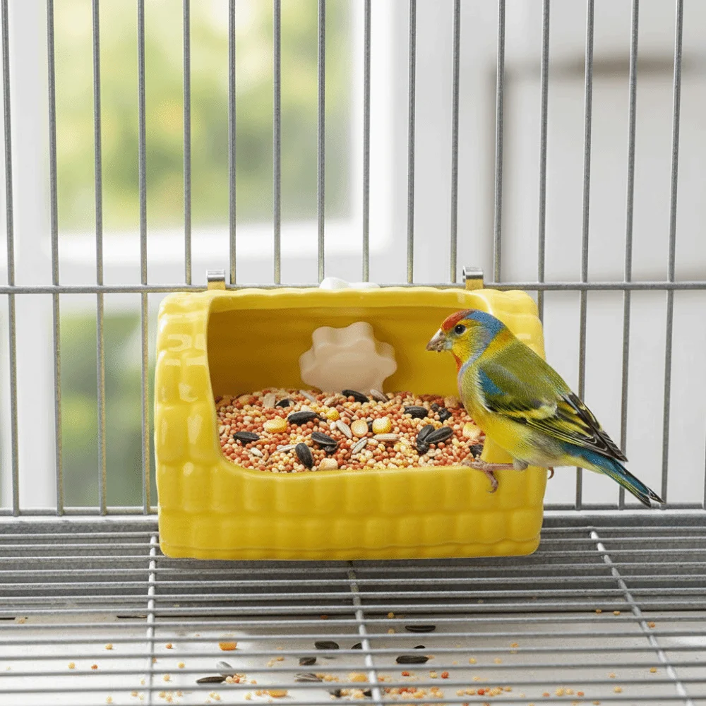 Spill-Proof Ceramic Hamster Food Bowl Bite Resistant Smooth Rabbit Water Bowl Corn Shape Bird Food Basin Cage Accessory
Spill-Proof Ceramic Hamster Food Bowl Bite Resistant Smooth Rabbit Water Bowl Corn Shape Bird Food Basin Cage Accessory