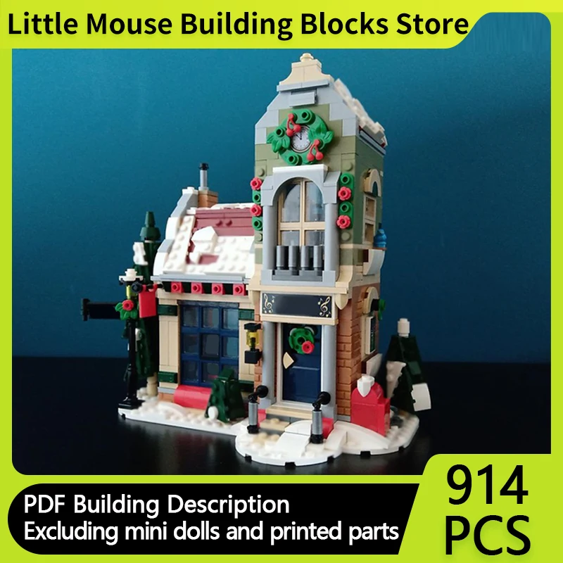 City Street View Model MOC Building Bricks Winter Village Music Store Modular Technology Gift Holiday Assemble Children Toy Suit
City Street View Model MOC Building Bricks Winter Village Music Store Modular Technology Gift Holiday Assemble Children Toy Suit