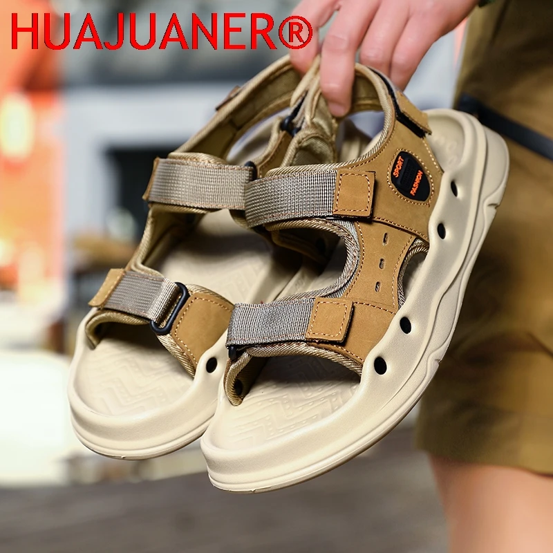 Comfortable Men's Leather Sandals Soft Summer Sandaly Outdoor Walking Shoes Non Slip Beach Flip Flops Male Beach Footwear Slides
Comfortable Men's Leather Sandals Soft Summer Sandaly Outdoor Walking Shoes Non Slip Beach Flip Flops Male Beach Footwear Slides
