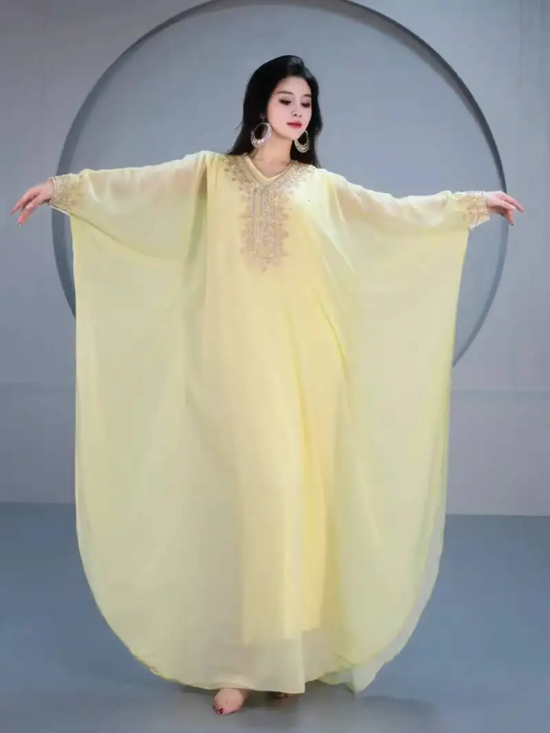 New Belly Dance Persian Gulf Khaleegy Robe Women's Embroidered Arabic Traditional Robe Dubai Style Eid Dress
New Belly Dance Persian Gulf Khaleegy Robe Women's Embroidered Arabic Traditional Robe Dubai Style Eid Dress