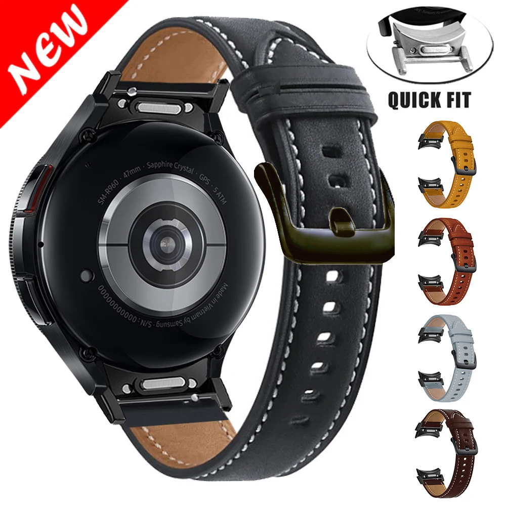 Genuine Leather Band for Samsung Galaxy Watch Series 6 5 4 40mm 44mm 6 Classic 43mm 47mm Button Strap for Galaxy Watch 5pro 45mm
Genuine Leather Band for Samsung Galaxy Watch Series 6 5 4 40mm 44mm 6 Classic 43mm 47mm Button Strap for Galaxy Watch 5pro 45mm