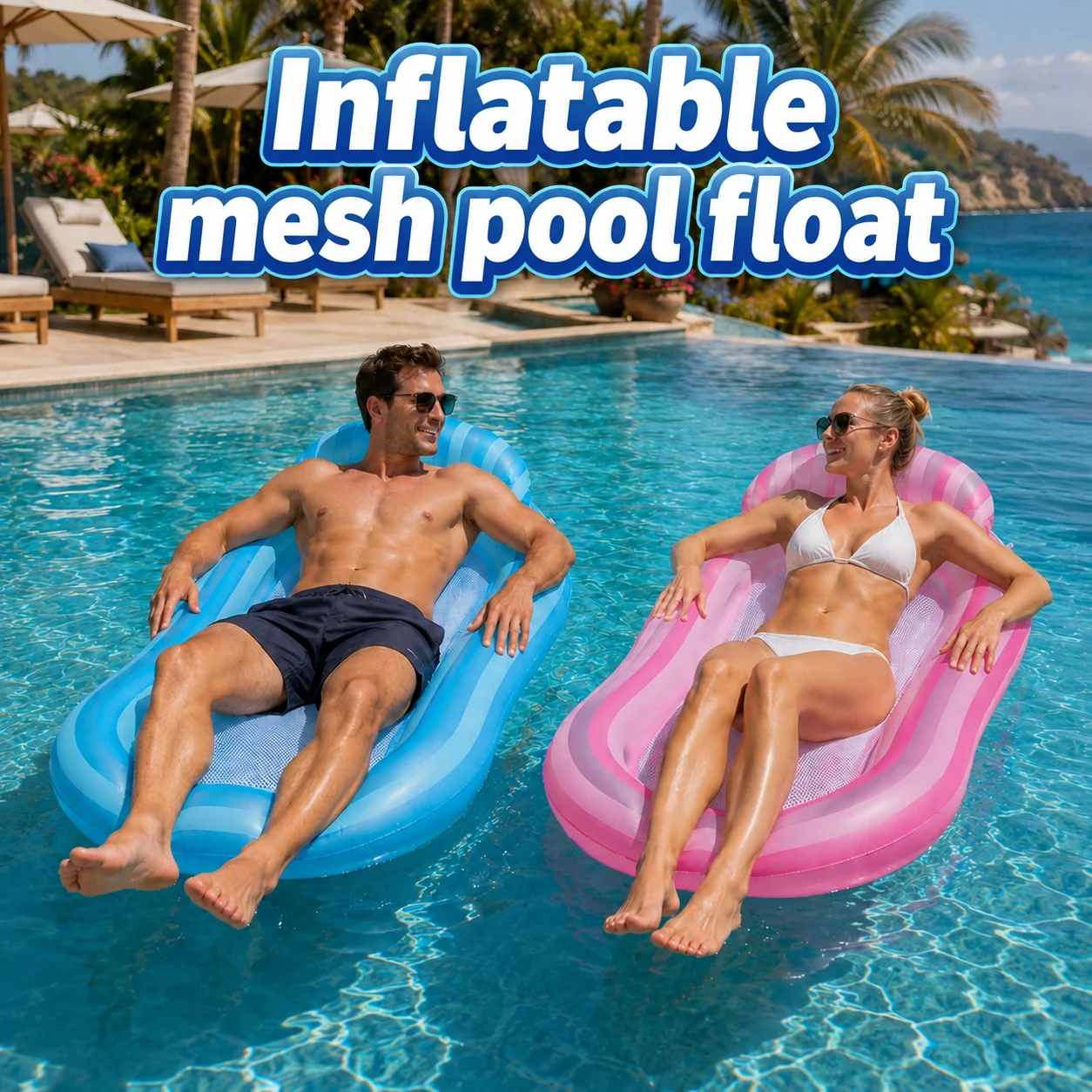 1pc Inflatable Pool Float Hammock with Backrest Mesh Lounge Chair PVC Water Floating Bed Air Mattress for Swimming Pool Beach
1pc Inflatable Pool Float Hammock with Backrest Mesh Lounge Chair PVC Water Floating Bed Air Mattress for Swimming Pool Beach