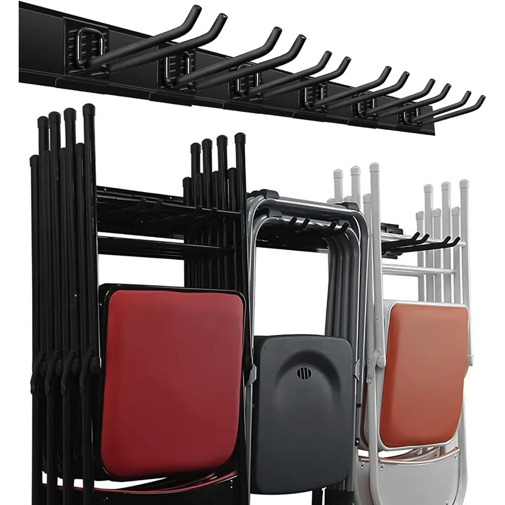 Garage Storage Organization Wall Mount, Garden Tool Rack Organizer Heavy Duty Folding Chair Hangers with 6 Adjustable Hooks
Garage Storage Organization Wall Mount, Garden Tool Rack Organizer Heavy Duty Folding Chair Hangers with 6 Adjustable Hooks