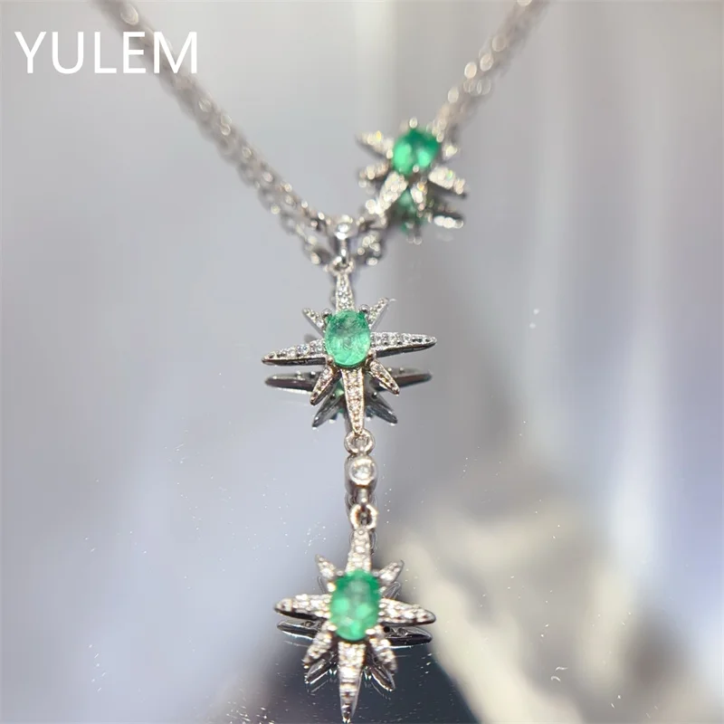 Genuine 925 Silver Emerald Pendant for Daily Wear 3x4mm Natural Emerald Silver Pendant with 45cm Silver Necklace
Genuine 925 Silver Emerald Pendant for Daily Wear 3x4mm Natural Emerald Silver Pendant with 45cm Silver Necklace