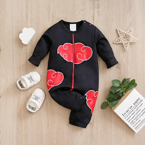 Neonati Vestiti per bambini in cotone Cartoon Anime O-Collo a maniche lunghe Nuvole di buon auspicio Primavera autunno Moda abbigliamento neonatale 0-18 m