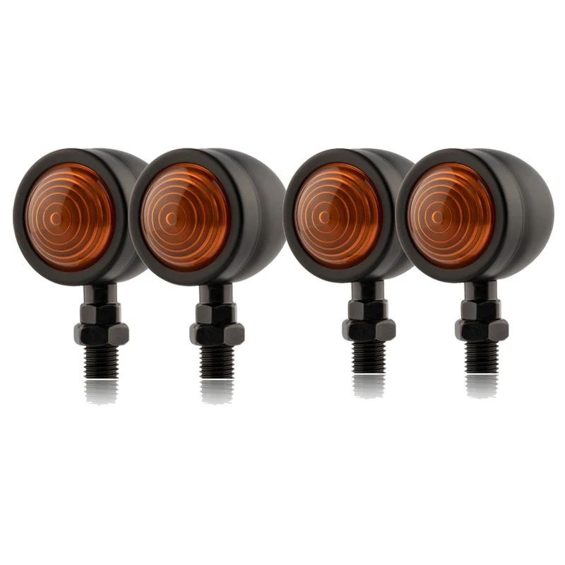 2/4PCS Universal Metal Retro Motorcycle Turn Signal Light Black Chrome Bullet Running Lights Amber Blinkers 12V Indicator Lamp
2/4PCS Universal Metal Retro Motorcycle Turn Signal Light Black Chrome Bullet Running Lights Amber Blinkers 12V Indicator Lamp