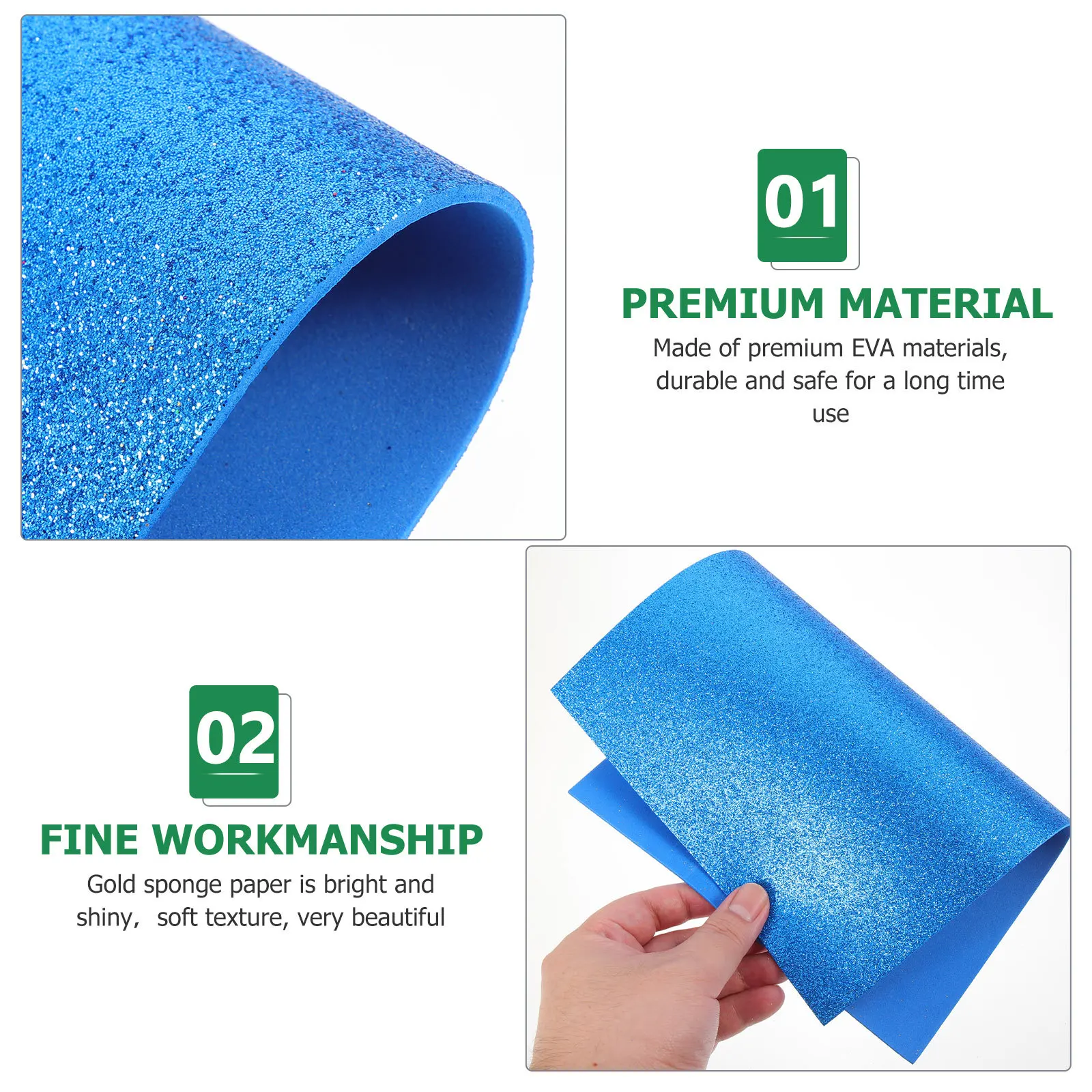 10Pcs Glitter Sponge Paper Gold Powder Decorative Eva Sheets for DIY Craft Making Scrapbooking Party Glitter Sponge Paper
10Pcs Glitter Sponge Paper Gold Powder Decorative Eva Sheets for DIY Craft Making Scrapbooking Party Glitter Sponge Paper