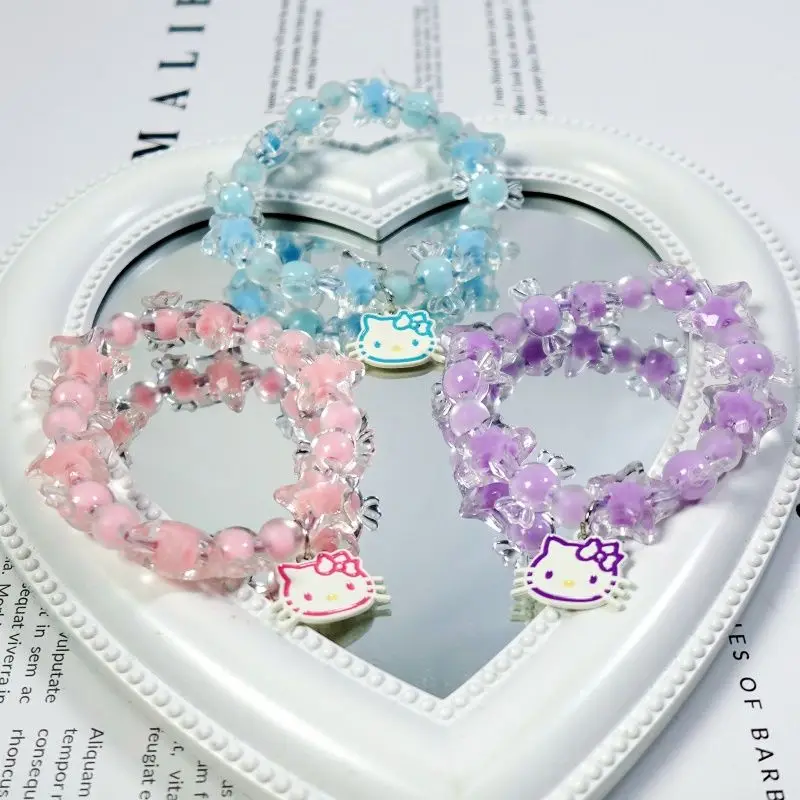 Hello Kitty Anime Kawaii Sanrio Sweet Crystal Couple Bracelet Ins Sweet Cute Cartoon Bracelet Decoration Gifts for Girls
Hello Kitty Anime Kawaii Sanrio Sweet Crystal Couple Bracelet Ins Sweet Cute Cartoon Bracelet Decoration Gifts for Girls
