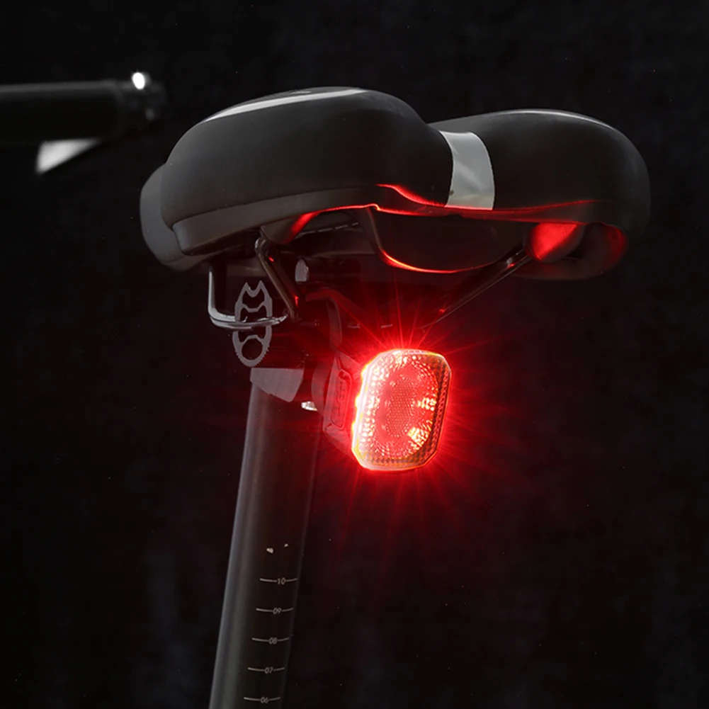 LED Bike Light Brake Sensing USB Rechargeable Bike Rear Light Waterproof Cycling Safety Warning Light for Night Riding