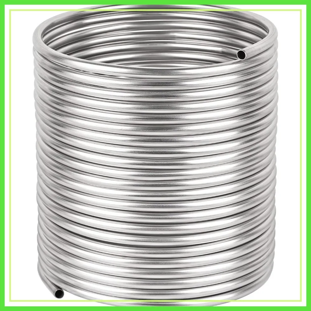 1/2" x 50Ft 304 Stainless Steel Wort Chiller Coil – Food Grade Immersion Tubing for Beer Brewing & Hot Tub
1/2" x 50Ft 304 Stainless Steel Wort Chiller Coil – Food Grade Immersion Tubing for Beer Brewing & Hot Tub