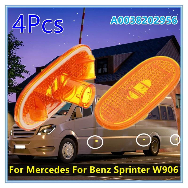 4 шт. оранжевый предупредительный световой сигнал, боковой габаритный фонарь, овальный указатель поворота для Mercedes, Benz Shape A0038202956 Sprinter W906
4 шт. оранжевый предупредительный световой сигнал, боковой габаритный фонарь, овальный указатель поворота для Mercedes, Benz Shape A0038202956 Sprinter W906