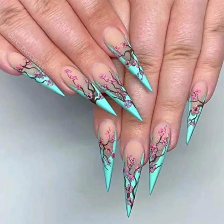 Long Press On Nails Stiletto False Nails French Tip Fake Nails Ombre Glue on Nail Plum Blossom Acrylic Nail with Designs for Wo
Long Press On Nails Stiletto False Nails French Tip Fake Nails Ombre Glue on Nail Plum Blossom Acrylic Nail with Designs for Wo