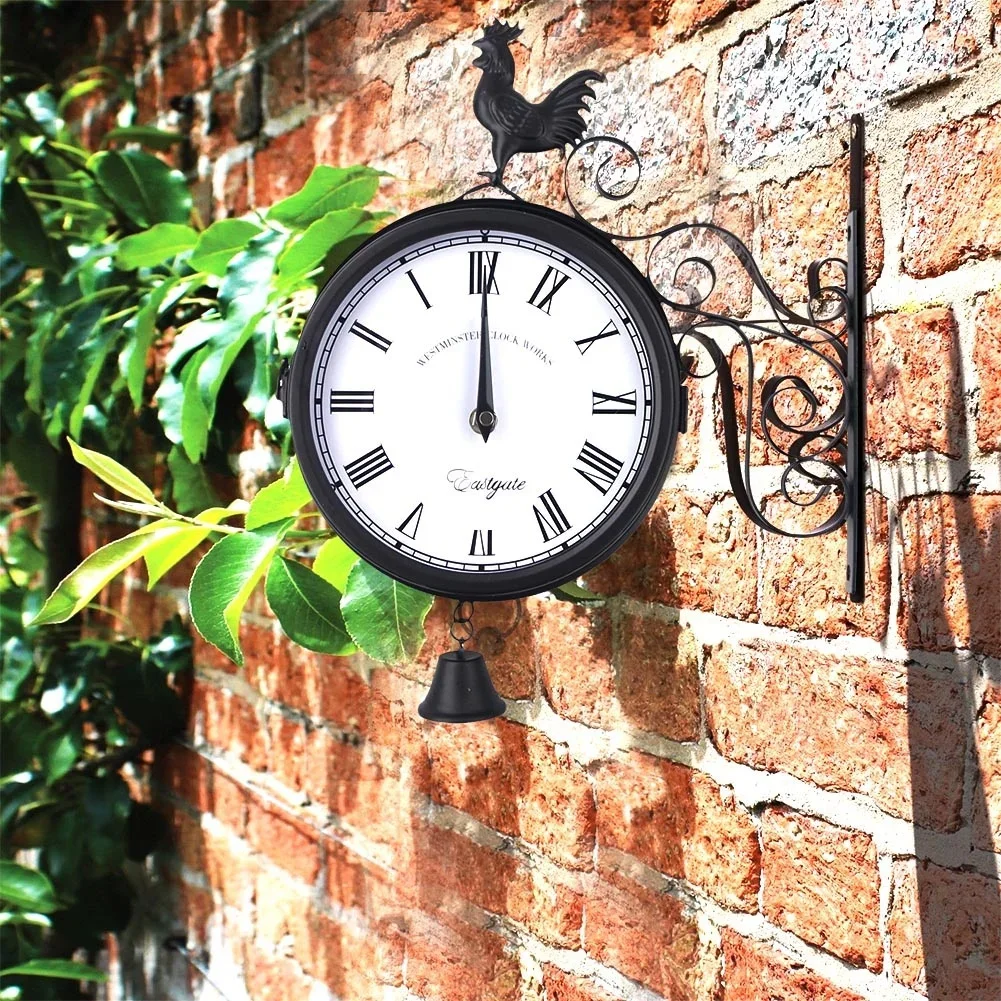 Retro Rooster Vintage Hanging Wall Clock Time Round Quartz Antique Decorative Garden Iron Art Outdoor Double Sided
Retro Rooster Vintage Hanging Wall Clock Time Round Quartz Antique Decorative Garden Iron Art Outdoor Double Sided