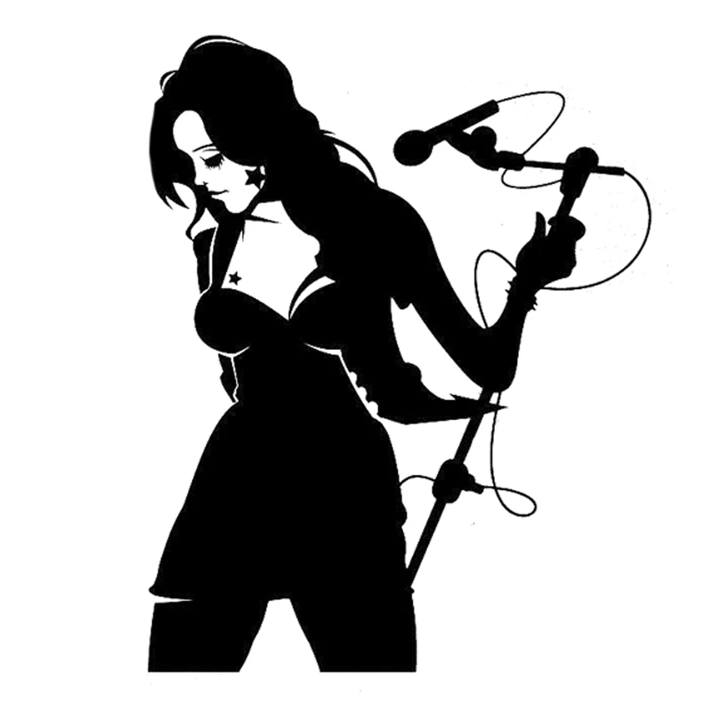 Funny Girl Microphone Music Singer Sticker High Quality Car Decoration Personality Pvc Waterproof Decal Black/white, 18cm*14cm
Funny Girl Microphone Music Singer Sticker High Quality Car Decoration Personality Pvc Waterproof Decal Black/white, 18cm*14cm