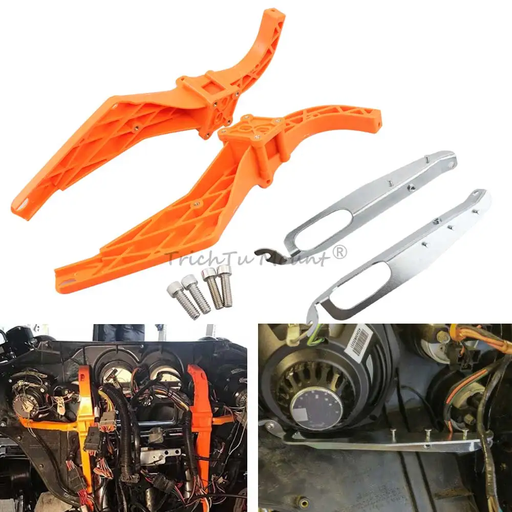 Motorcycle Accessories 1 Pair Inner Fairing Support Bracket Speaker Support Kits For Tri Glide Ultra Classic -FLHTCUTG 2009-2013
Motorcycle Accessories 1 Pair Inner Fairing Support Bracket Speaker Support Kits For Tri Glide Ultra Classic -FLHTCUTG 2009-2013