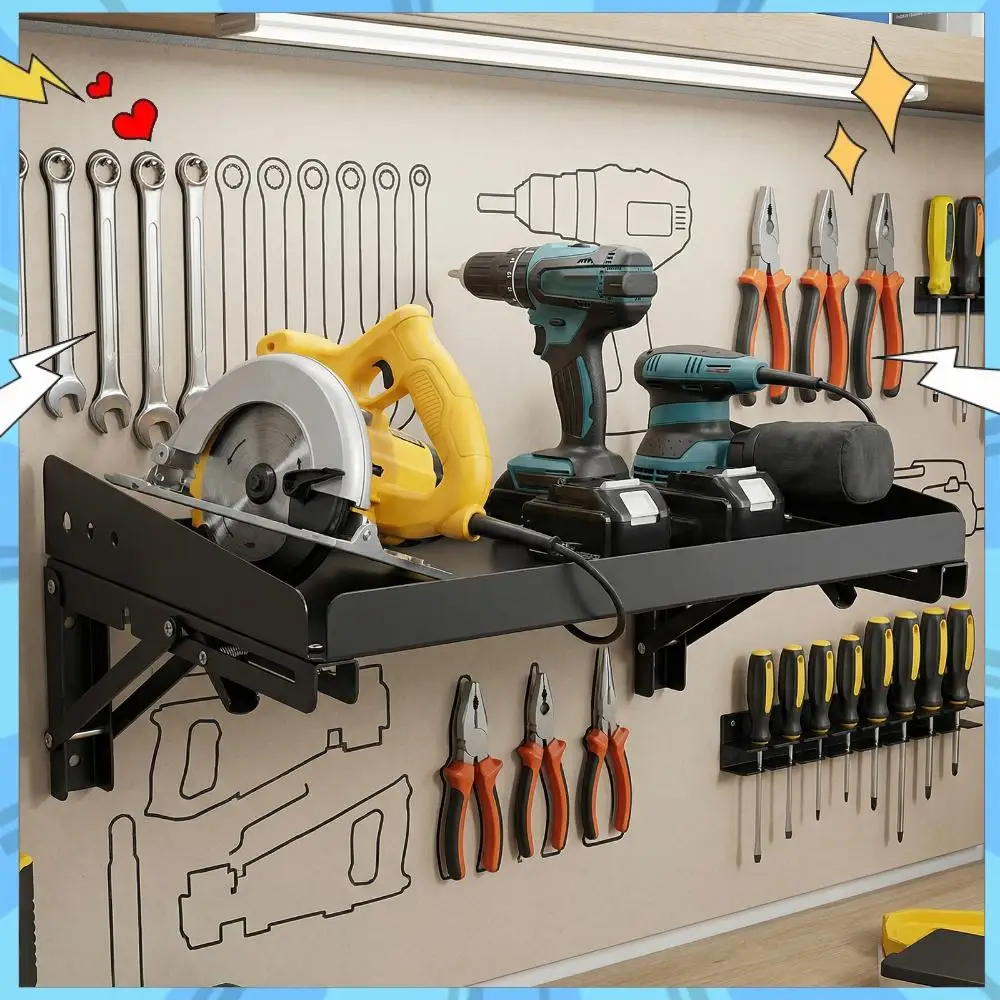 2 шт. настенных складных полок для хранения с регулируемыми бортиками для гаража, кухни, прачечной, мастерской
2 шт. настенных складных полок для хранения с регулируемыми бортиками для гаража, кухни, прачечной, мастерской