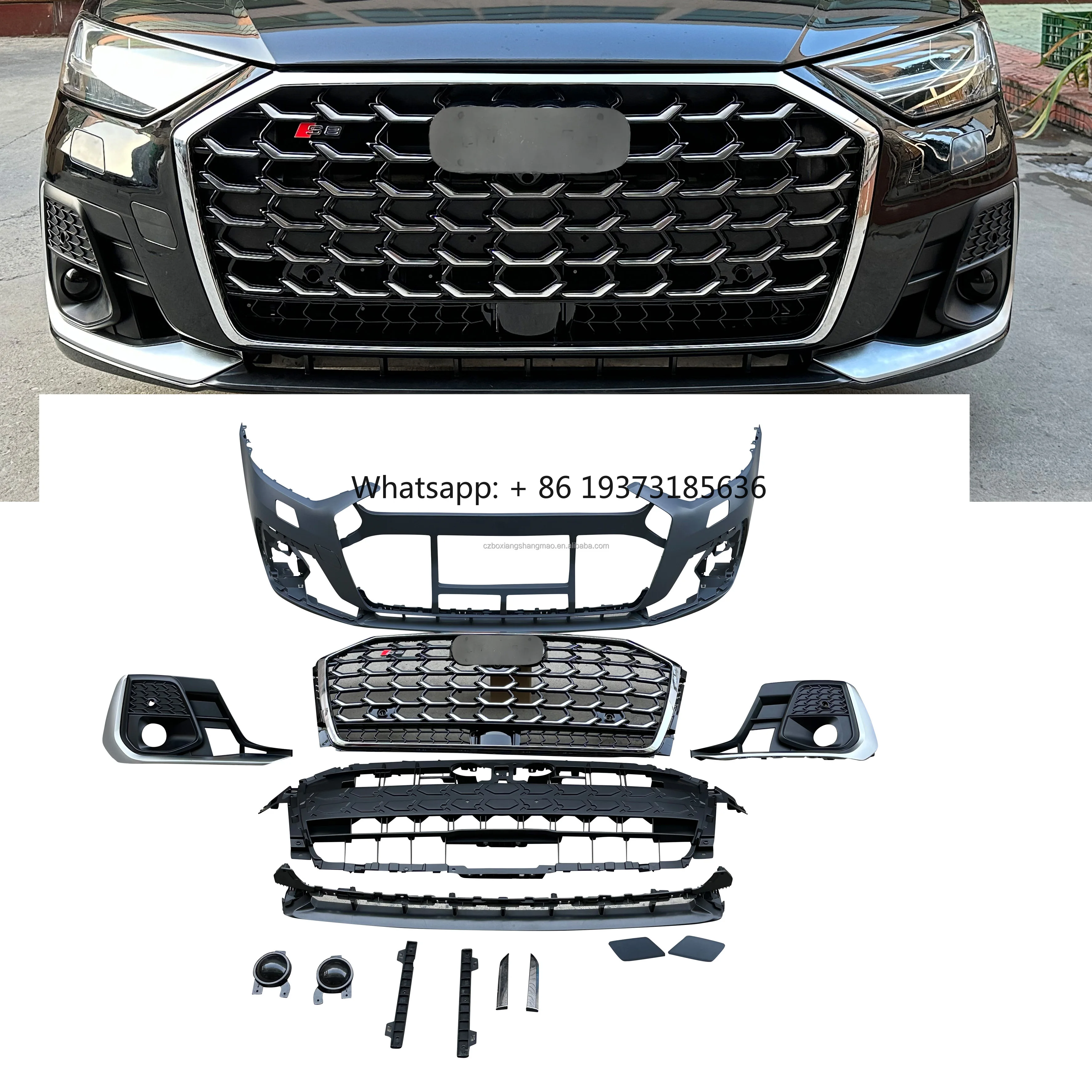 Car Parts D5-D5PA S8 2019-2022 A8 Changed to 2023 S8 Style Car Bumper with Grille Body Kit for Audi
Car Parts D5-D5PA S8 2019-2022 A8 Changed to 2023 S8 Style Car Bumper with Grille Body Kit for Audi