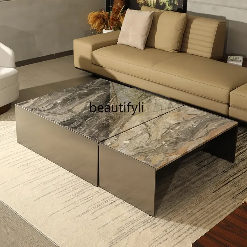 R1 Italian Style Light Luxury Natural Marble Coffee Table Villa Minimalist Living Room High-End Rectangular Combination furnitur
R1 Italian Style Light Luxury Natural Marble Coffee Table Villa Minimalist Living Room High-End Rectangular Combination furnitur