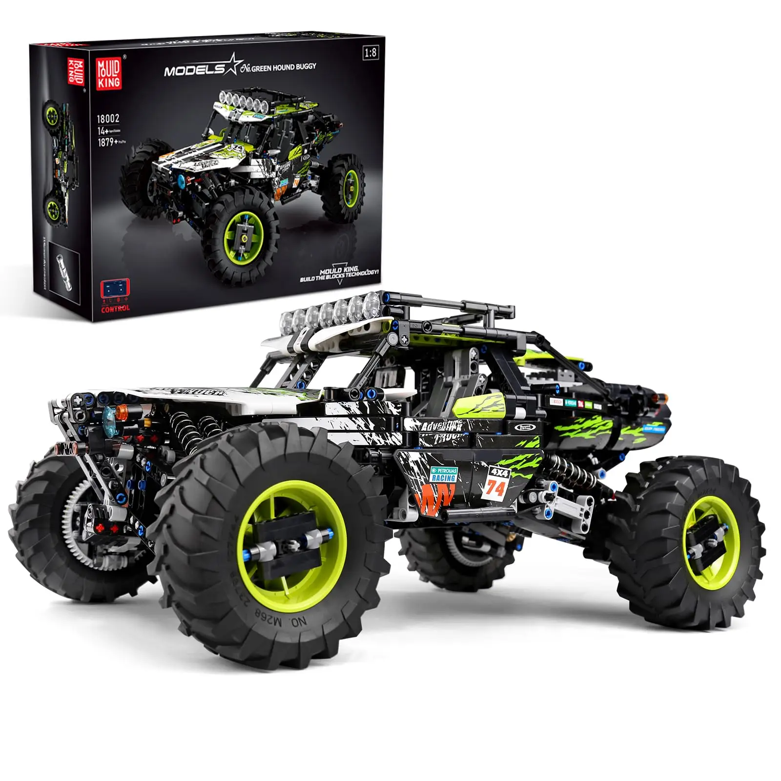 MK 18002 STEM Off-Road Crawler Car Model Building Kit, 1890 Pcs with 5 Motors, Large Remote Control RC Car for Adults & Teens
MK 18002 STEM Off-Road Crawler Car Model Building Kit, 1890 Pcs with 5 Motors, Large Remote Control RC Car for Adults & Teens