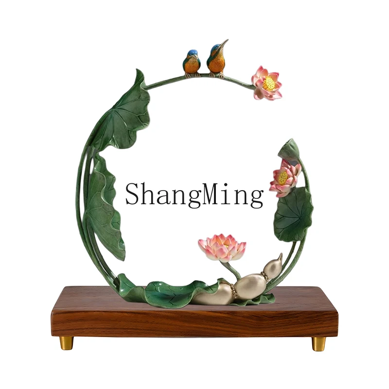 ZYH summer lotus rhyme living room desktop copper kingfisher lotus ornament new Chinese home decoration
ZYH summer lotus rhyme living room desktop copper kingfisher lotus ornament new Chinese home decoration