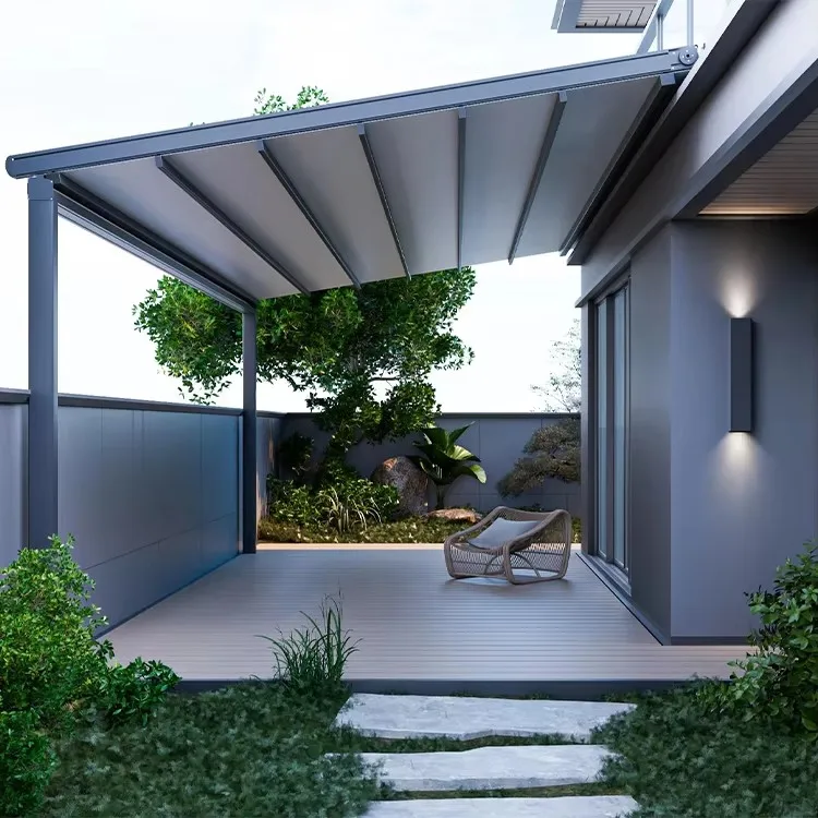 High Quality PVC Fabric Cover Gazebo Electric Motorized Retractable Roof Aluminum Alloy Waterproof Outdoor Patio Shade Awnings
High Quality PVC Fabric Cover Gazebo Electric Motorized Retractable Roof Aluminum Alloy Waterproof Outdoor Patio Shade Awnings