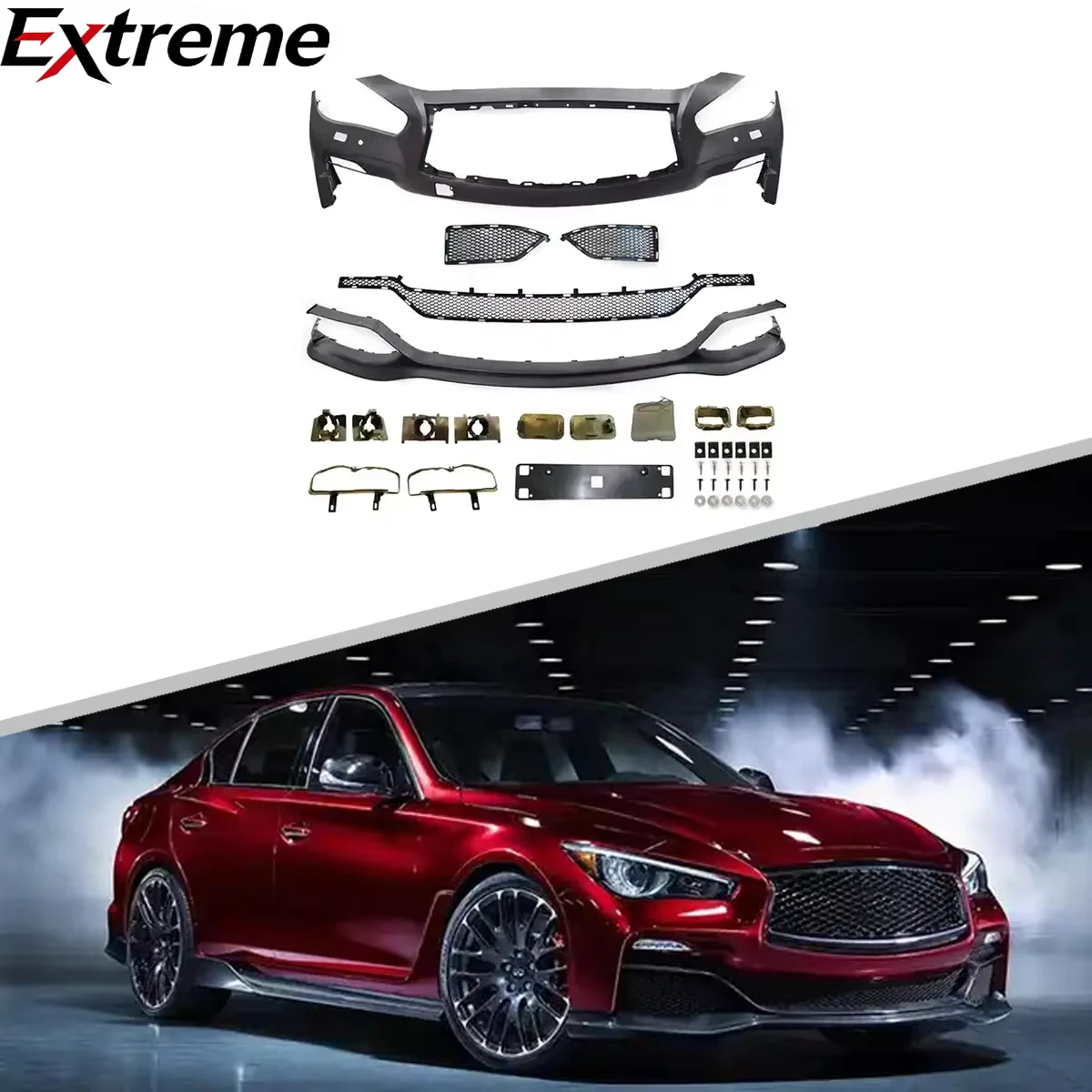2014-2017 PP Plastics EAU Rouge Concept Design Rear Bumper for Infiniti Q50
2014-2017 PP Plastics EAU Rouge Concept Design Rear Bumper for Infiniti Q50