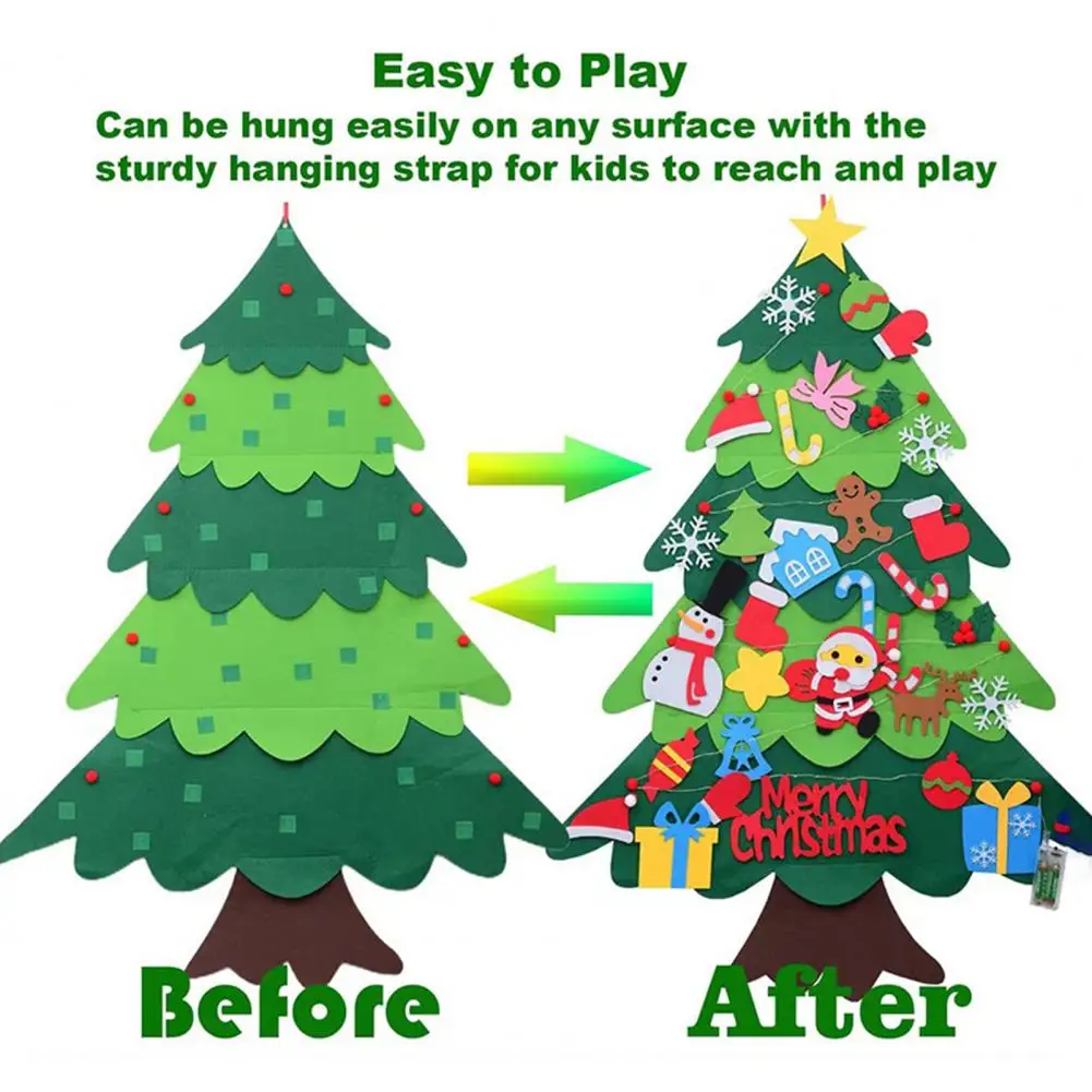 DIY Felted Christmas Tree Set LED Light-up DIY Montessori Christmas Craft Set with Santa Claus Snowman Snowflake Stocking
DIY Felted Christmas Tree Set LED Light-up DIY Montessori Christmas Craft Set with Santa Claus Snowman Snowflake Stocking