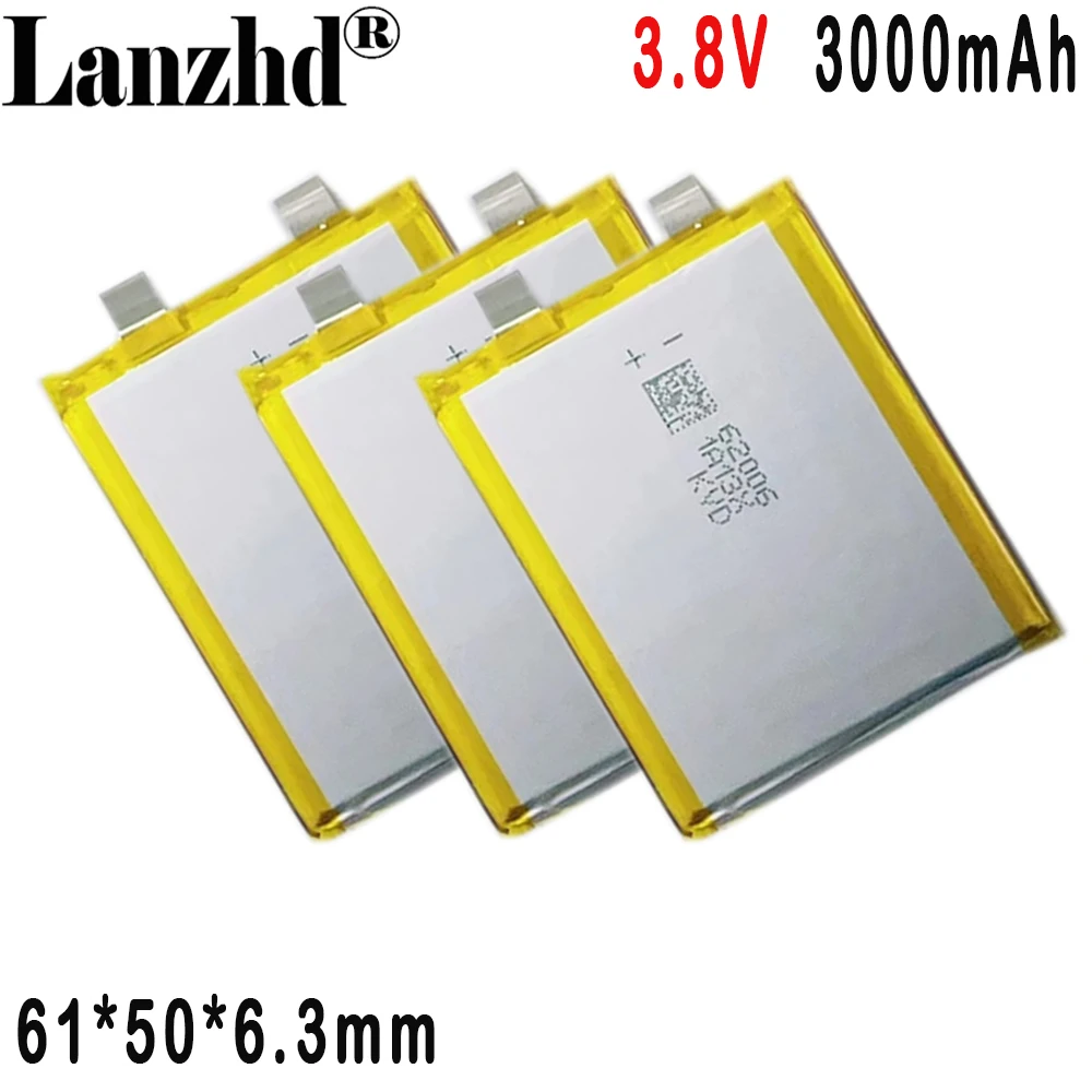 Polymer lithium battery 635061 3000mAh For Built-in battery 3.8V High voltage fast charge mobile power notebook
Polymer lithium battery 635061 3000mAh For Built-in battery 3.8V High voltage fast charge mobile power notebook