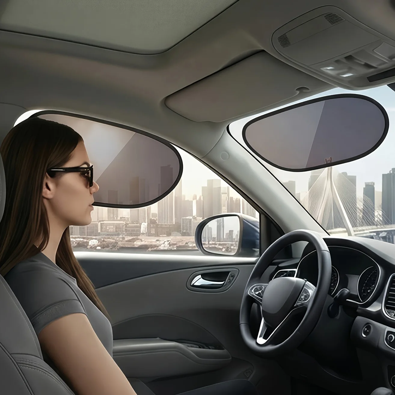 2/4pc Car Window Sun Shade Universal Summer Car Sunshade Protection And UV Protection Anti-Glar Cover Electrostatic Adsorption
2/4pc Car Window Sun Shade Universal Summer Car Sunshade Protection And UV Protection Anti-Glar Cover Electrostatic Adsorption