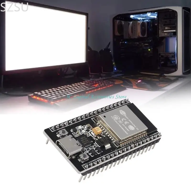 SZSU 3PCS ESP32 NodeMCU-32S WiFi Board WROOM32 UsbC 38Pin WiFi + Bluetoothcompatible TwoCores TypeC Board
SZSU 3PCS ESP32 NodeMCU-32S WiFi Board WROOM32 UsbC 38Pin WiFi + Bluetoothcompatible TwoCores TypeC Board