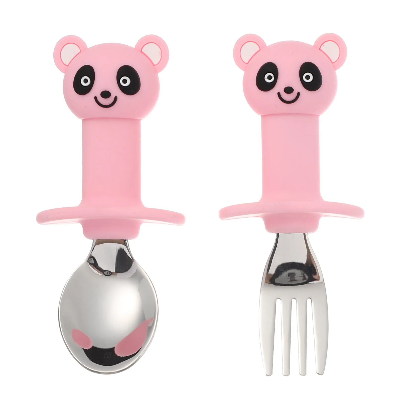 1Set Stainless Steel Baby Training Tableware Set Fork Spoon Silicone Short Handle Feeding Utensils Baby -Feeding
1Set Stainless Steel Baby Training Tableware Set Fork Spoon Silicone Short Handle Feeding Utensils Baby -Feeding