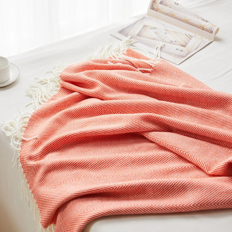 Woven Jacquard Woven Tassel Blanket Wave Pattern Herringbone Pattern Acrylic Throw Bedspread on The Bed Sofa Cover Stitch Plaid
Woven Jacquard Woven Tassel Blanket Wave Pattern Herringbone Pattern Acrylic Throw Bedspread on The Bed Sofa Cover Stitch Plaid