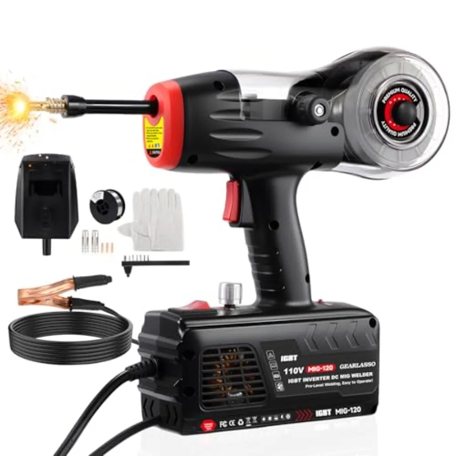 Handheld MIG Welder Machine 110V 20-120A Flux Core Portable Welding Machine for Automotive Repair Metal Fabrication and Outdoor
Handheld MIG Welder Machine 110V 20-120A Flux Core Portable Welding Machine for Automotive Repair Metal Fabrication and Outdoor