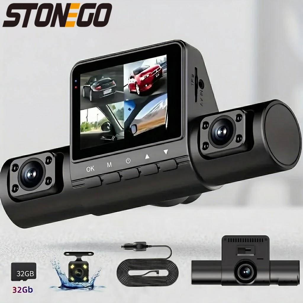 4 Lens 1080P Full HD Dash Cam Wide Angle Loop Recording Car DVR with IPS Screen and Button Control for Vehicle Safety
4 Lens 1080P Full HD Dash Cam Wide Angle Loop Recording Car DVR with IPS Screen and Button Control for Vehicle Safety
