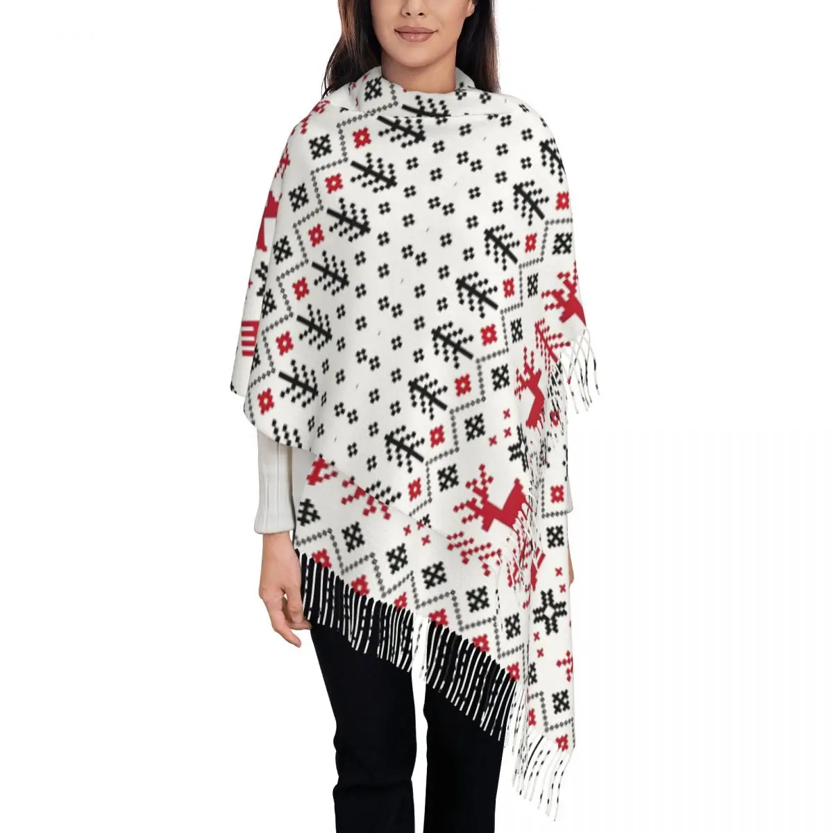 Christmas Deer Snowflake Shawl Wrap Women Winter Large Long Scarf Pashmina Shawl Scarves
Christmas Deer Snowflake Shawl Wrap Women Winter Large Long Scarf Pashmina Shawl Scarves