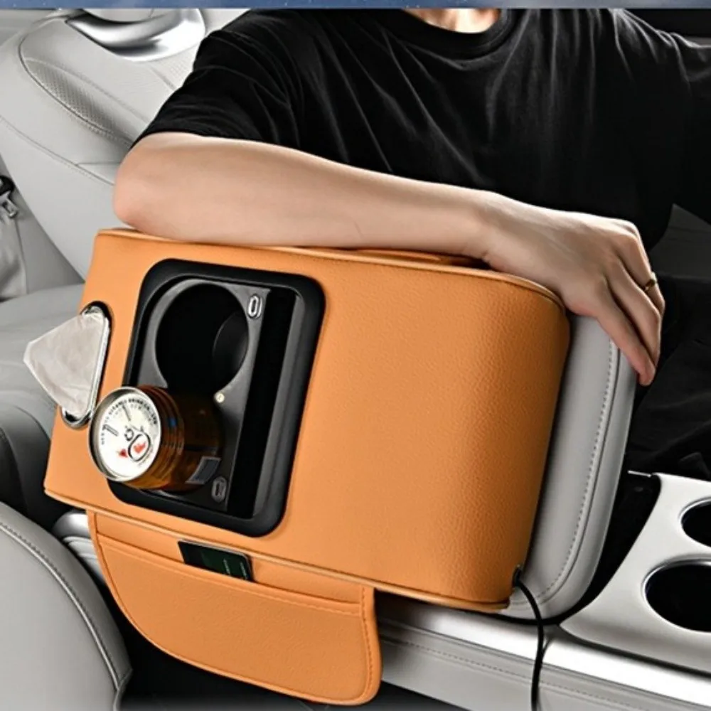 Portable Center Console Armrest Cushion PU Leather with Cup Holder Tissue Box Armrest Pad Multifunctional
Portable Center Console Armrest Cushion PU Leather with Cup Holder Tissue Box Armrest Pad Multifunctional