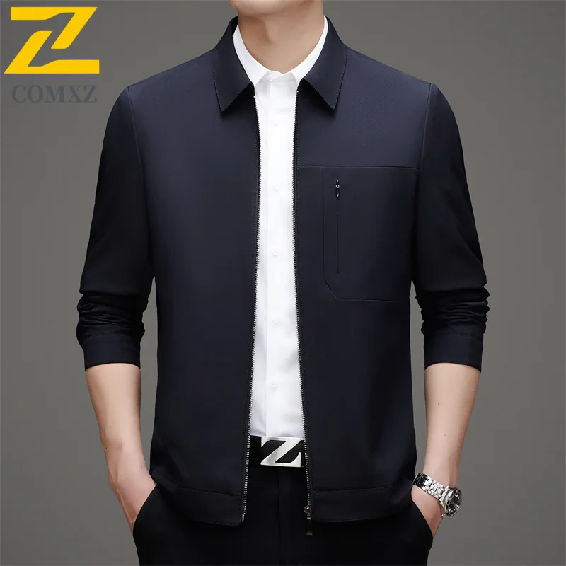 COMXZ Mens Lapel Jacket Business Casual Light Luxury Golf Travel Wedding Coat Slim Fit Lightweight Stylish Autumn Outerweat
COMXZ Mens Lapel Jacket Business Casual Light Luxury Golf Travel Wedding Coat Slim Fit Lightweight Stylish Autumn Outerweat