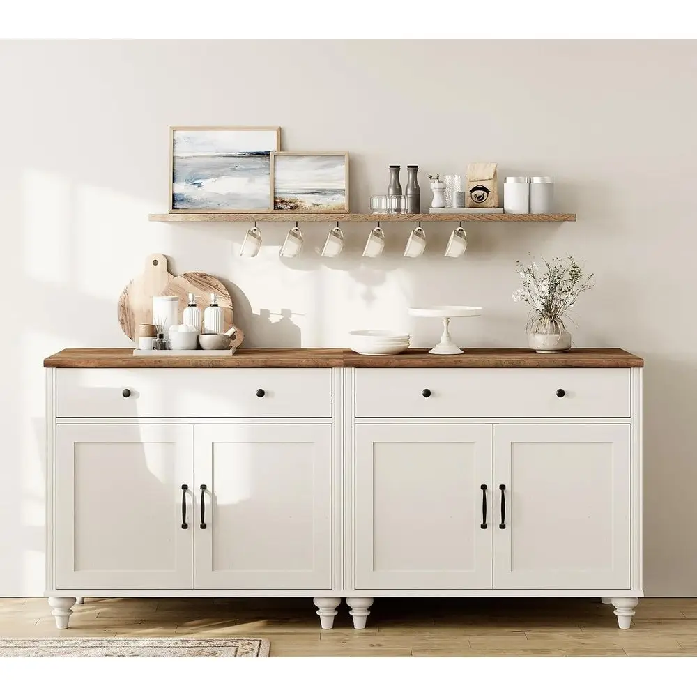 Large Wooden Kitchen Storage Cabinet with 4 Doors and 2 Drawers, Ideal for Dining Room, White, 68
Large Wooden Kitchen Storage Cabinet with 4 Doors and 2 Drawers, Ideal for Dining Room, White, 68