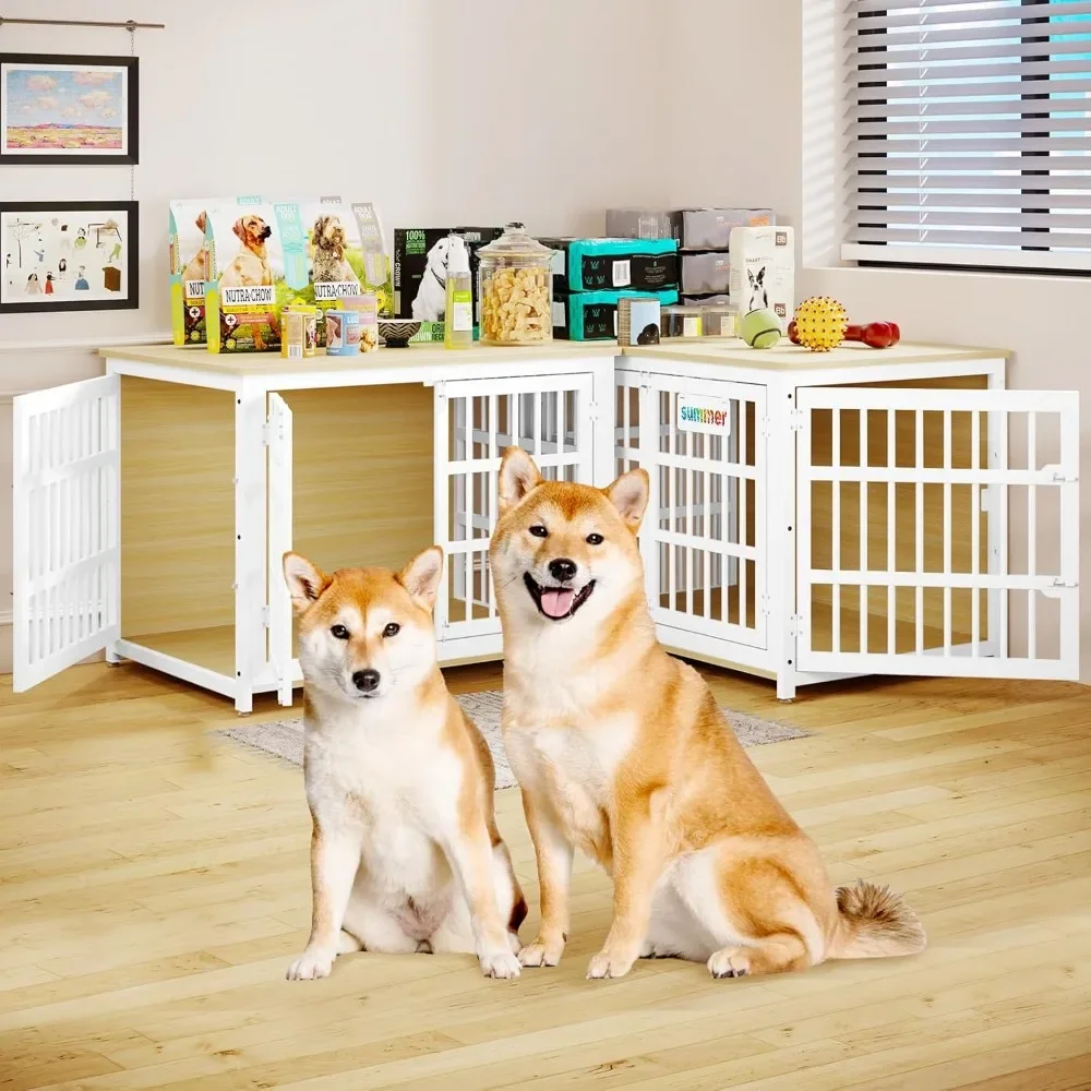 Heavy Duty Dog Kennel Indoor with Name Tag, 41" Dog Crate Furniture for Medium Dogs, Double-Door Sturdy Metal Cage
Heavy Duty Dog Kennel Indoor with Name Tag, 41" Dog Crate Furniture for Medium Dogs, Double-Door Sturdy Metal Cage