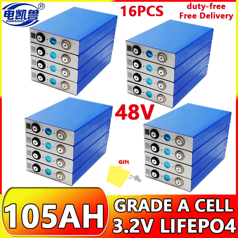 16 шт. 105 Ач LiFePO4 аккумулятор LF280Ah 304K перезаряжаемый литий-железо-фосфатный элемент DIY 12 В 24 В 48 В солнечный RV EV кемпинг без налога
16 шт. 105 Ач LiFePO4 аккумулятор LF280Ah 304K перезаряжаемый литий-железо-фосфатный элемент DIY 12 В 24 В 48 В солнечный RV EV кемпинг без налога