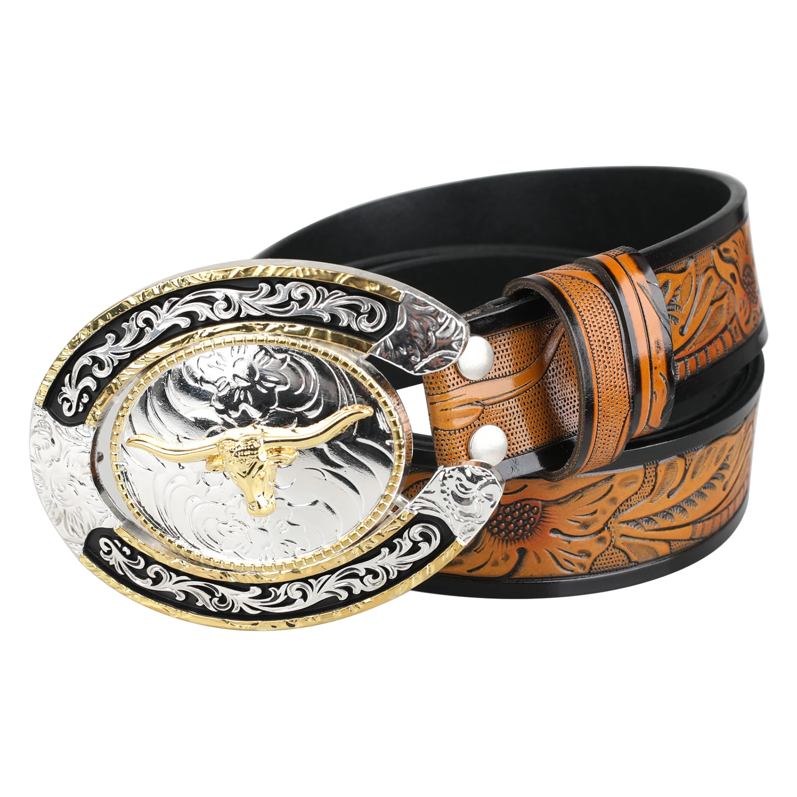 Big Bull Head Buckle Embossed Belt
Big Bull Head Buckle Embossed Belt